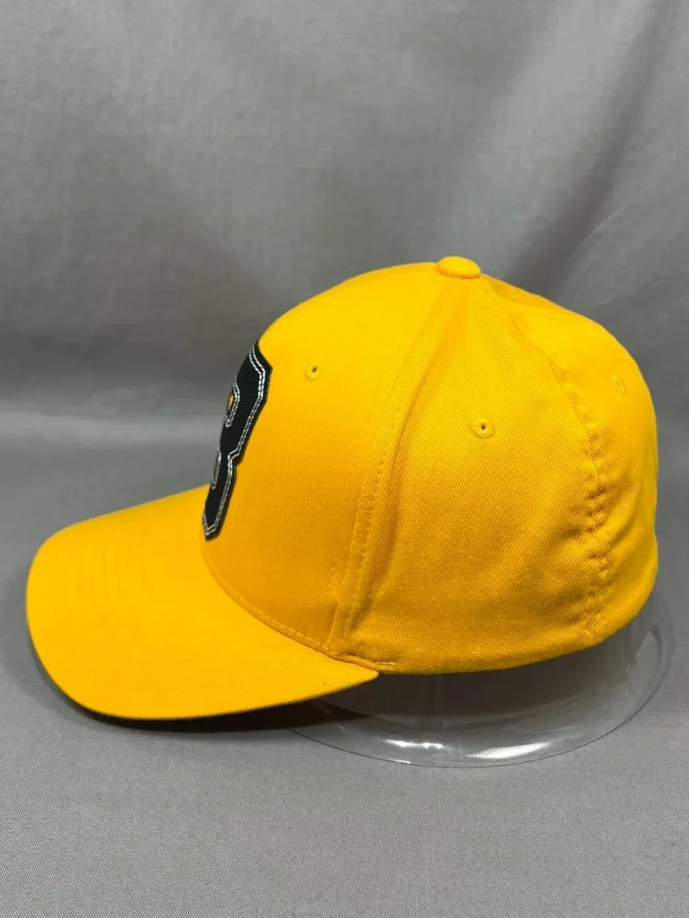 Boston Bruins Yupoong Flexfit S/M Hat Yellow Gold Stretch Hockey Retro B Mens